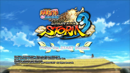 Naruto Shippuden: Ultimate Ninja Storm 3 title screen for PlayStation 3 (PS3) video game