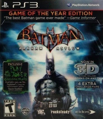 Batman: Arkham Asylum [Game of the Year] cover art for PlayStation 3 (PS3) video game