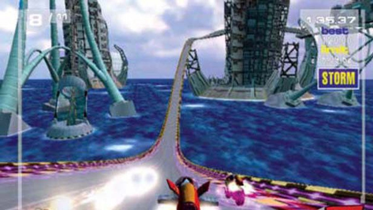 XG3: Extreme G Racing – PlayStation 2 (PS2) video game gameplay, futuristic racing.