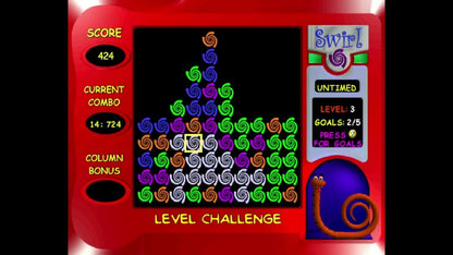 SEGA Smash Pack Volume 1 Sega Dreamcast video game, classic arcade and console game compilation, retro SEGA titles collection, console title sega swirl gameplay screenshot