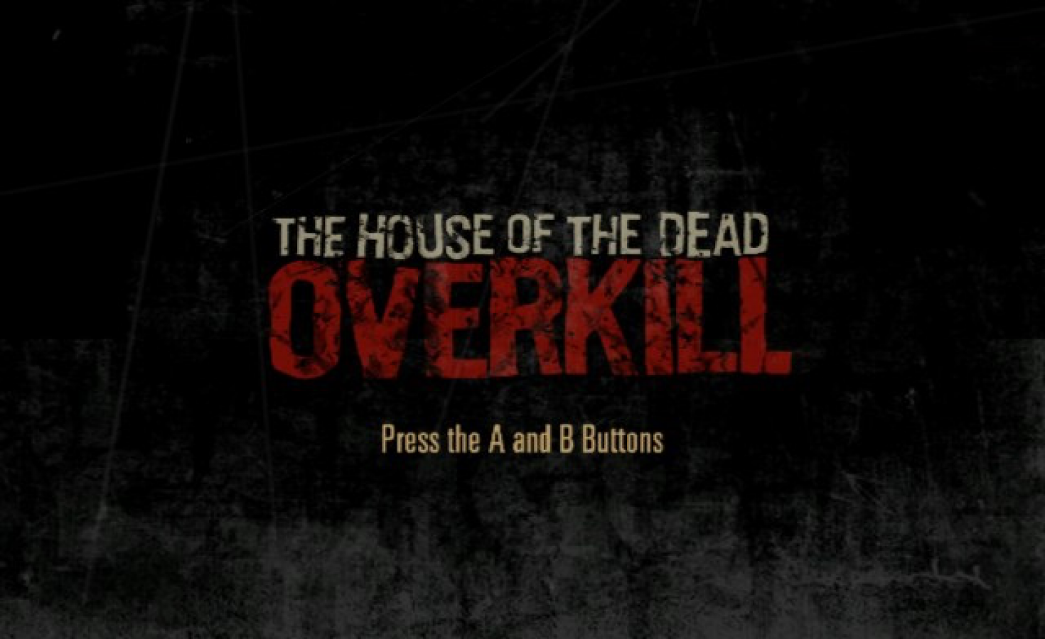 House of the Dead: Overkill title screen for Nintendo Wii (Wii) video game