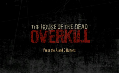 House of the Dead: Overkill title screen for Nintendo Wii (Wii) video game