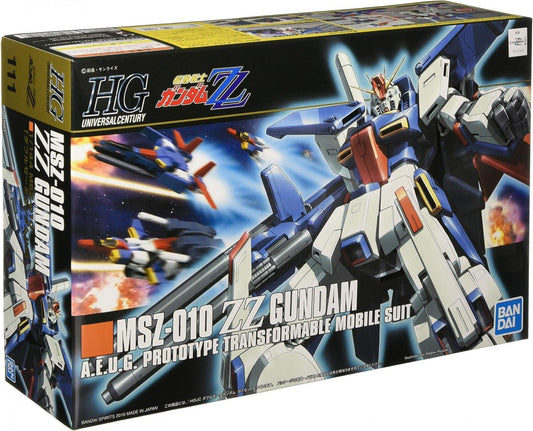 HGUC 1/144 ZZ Gundam Model Kit #111 featuring High Grade Universal Century buildable mecha model detailed articulation customizable assembly iconic Gundam design display worthy craftsmanship anime collectible hobby kit and collectible gaming appeal front