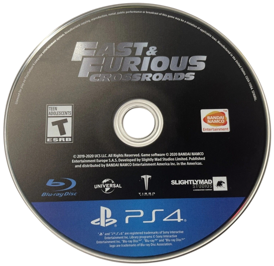 Fast and Furious: Crossroads – PlayStation 4 (PS4) video game disc, action racing by Bandai Namco Entertainment