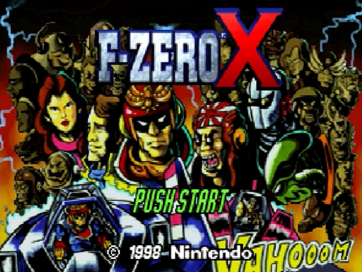 F-Zero X title screen for Nintendo 64 (N64) video game