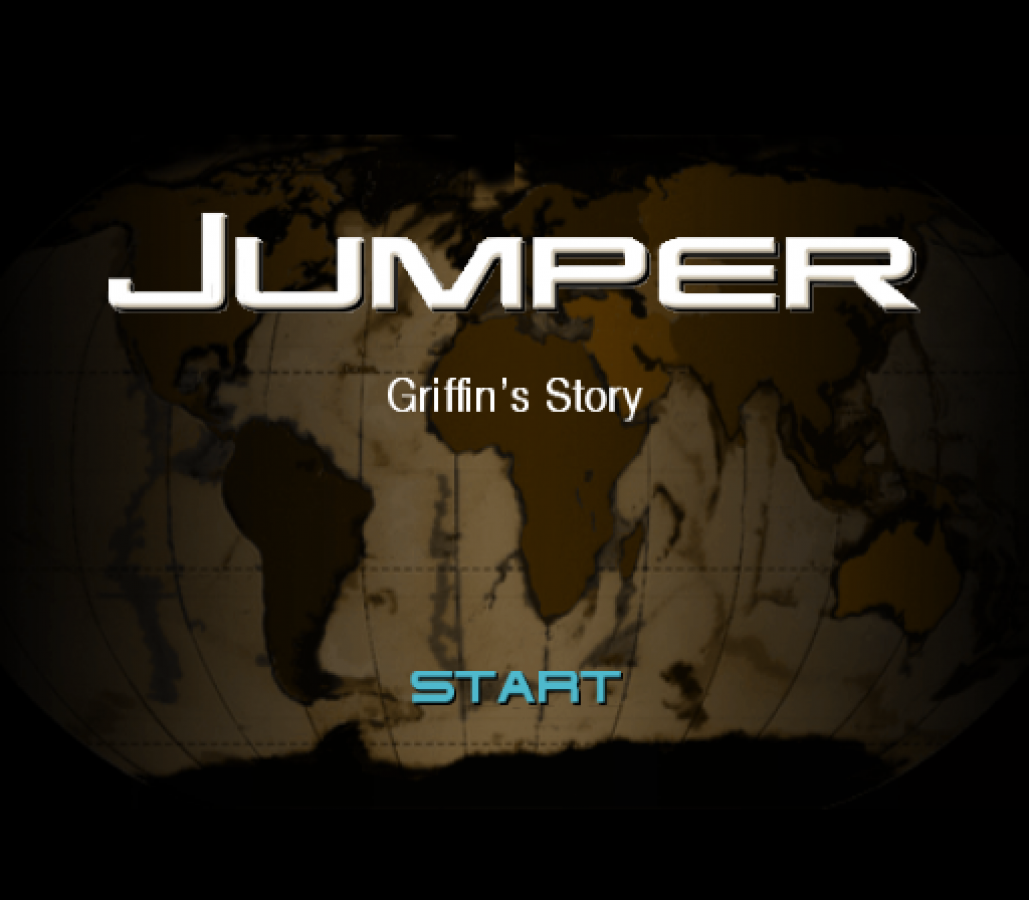 Jumper Griffins Story PS2 PlayStation 2 action adventure sci fi teleportation combat game retro video game title screen