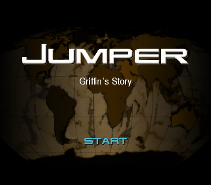 Jumper Griffins Story PS2 PlayStation 2 action adventure sci fi teleportation combat game retro video game title screen