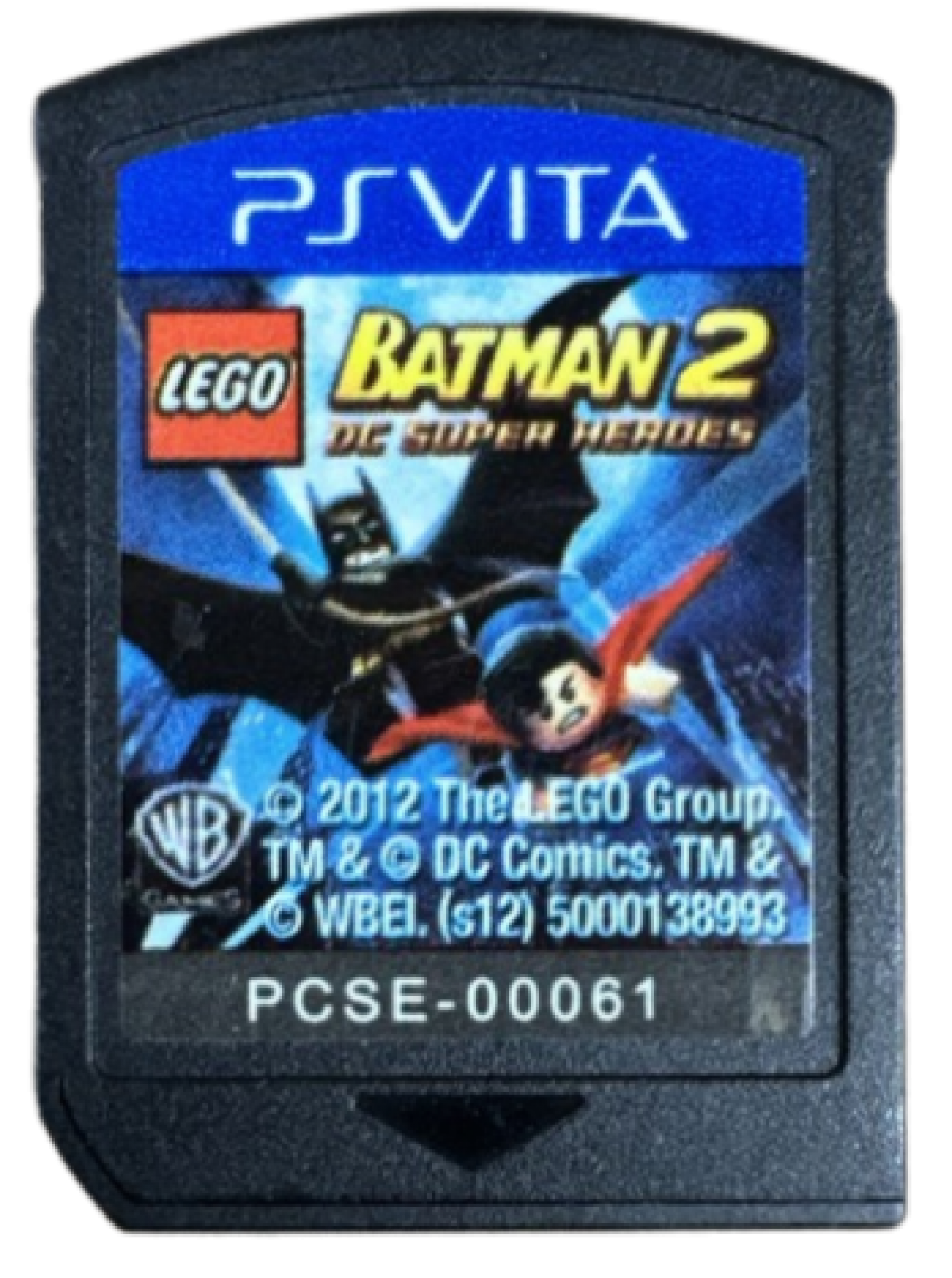 LEGO Batman 2 DC Super Heroes retro PS Vita video game LEGO Batman superhero action adventure puzzle solving cooperative gameplay DC Comics handheld console title PlayStation Vita release cartridge