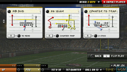 NCAA Football 07 gameplay for Playstation Portable video game. 