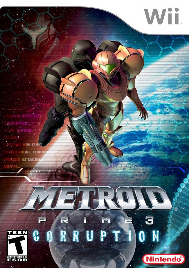 Metroid Prime 3: Corruption – Nintendo Wii (Wii) first-person action-adventure shooter video game cover art
