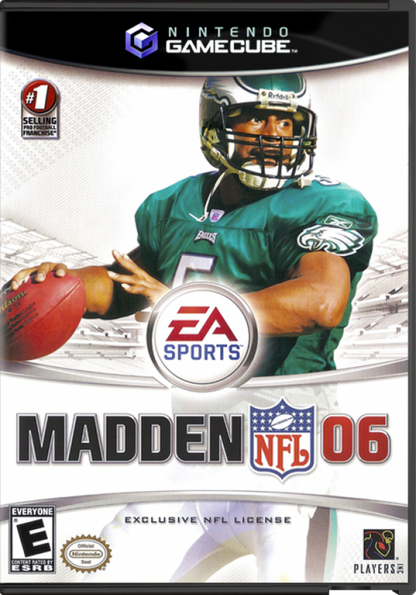 Madden NFL 2006 cover art for GameCube (GC) sports football video game