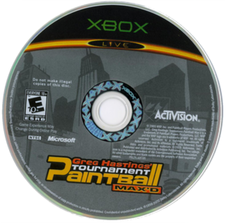 Greg Hastings Tournament Paintball Max’d for Xbox XBOX disc sports paintball shooter