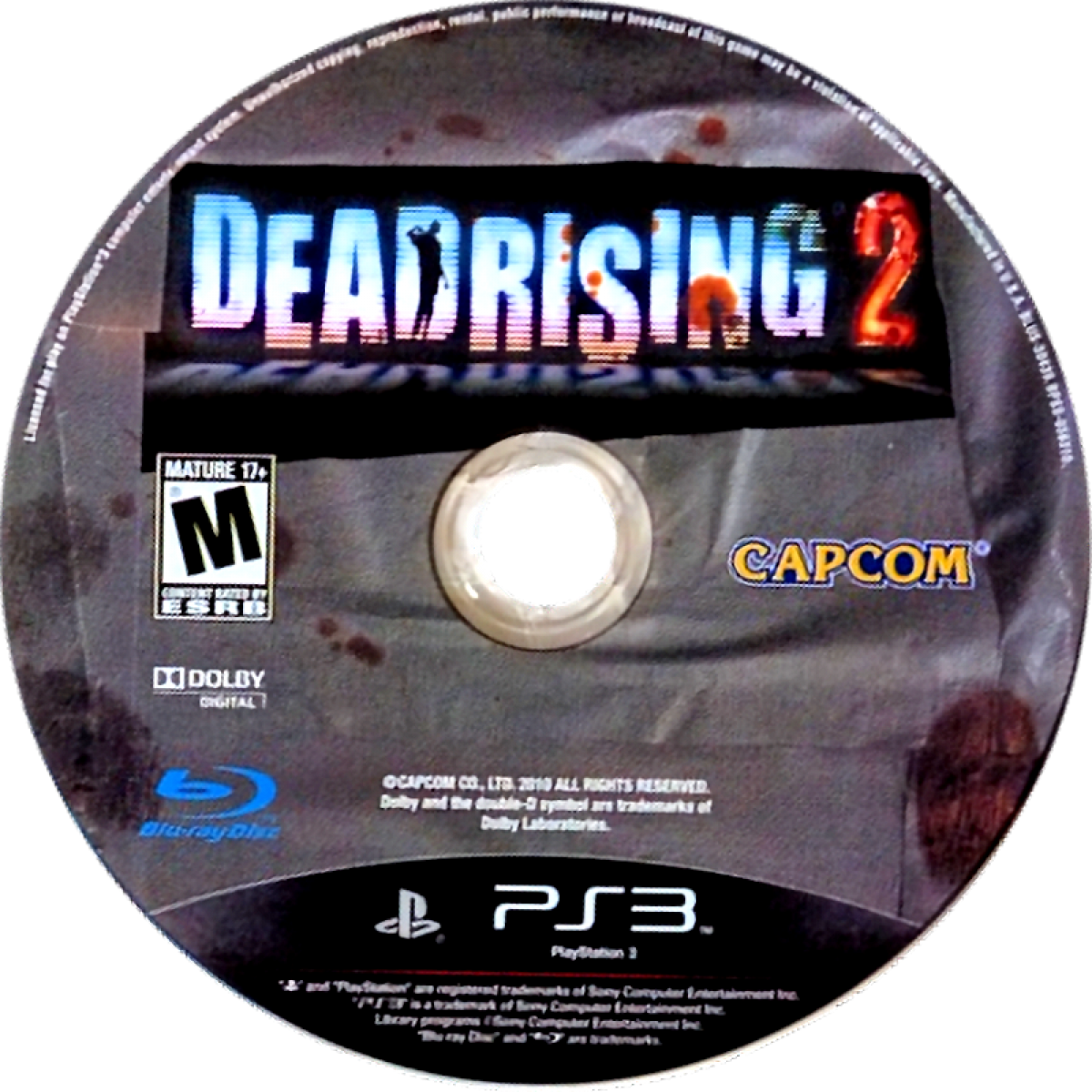 Dead Rising 2 disc art for PlayStation 3 (PS3) video game