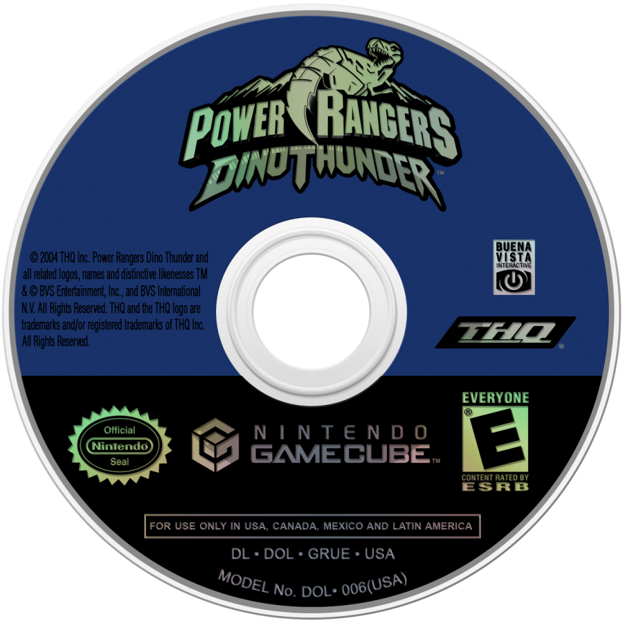 Power Rangers: Dino Thunder disc for Nintendo GameCube (GC) action adventure video game