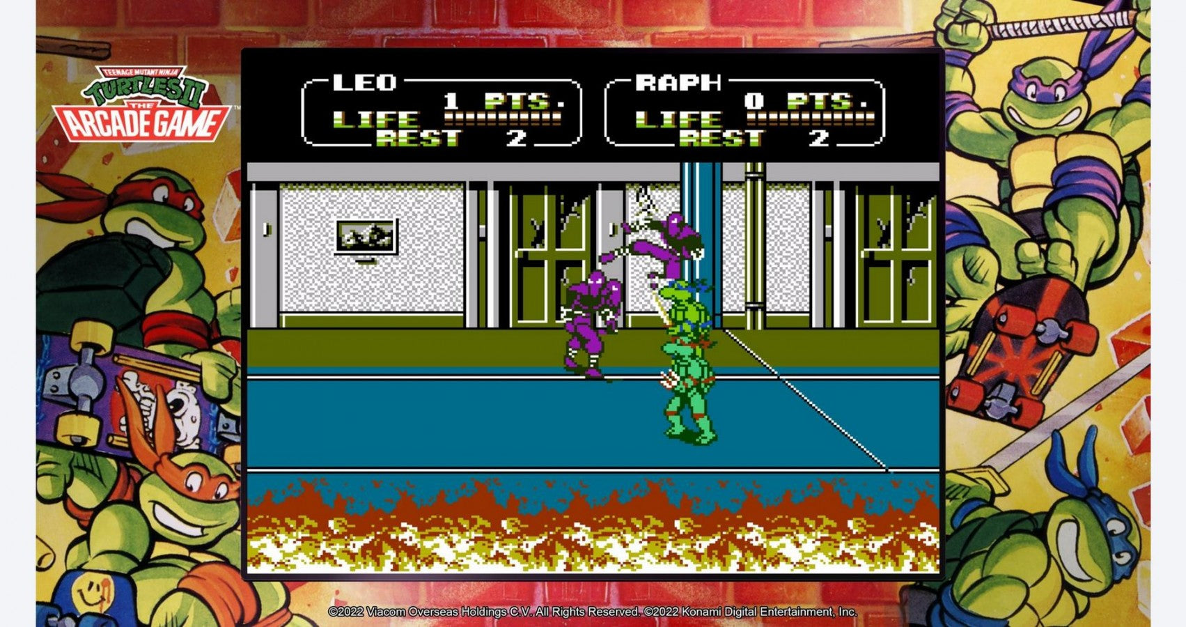 Teenage Mutant Ninja Turtles: The Cowabunga Collection gameplay for PlayStation 5 (PS5) classic arcade action video game