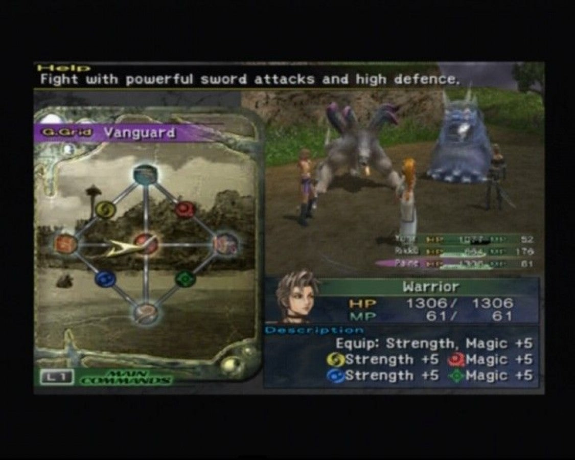 Final Fantasy X-2 gameplay for PlayStation 2 (PS2) fantasy role-playing adventure video game