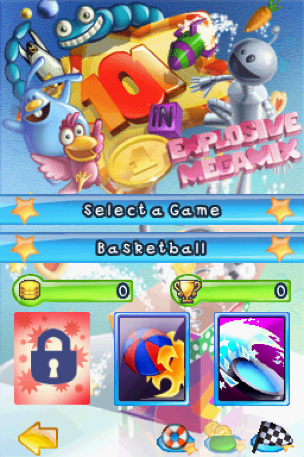 101-in-1 Explosive Megamix title screen for Nintendo DS (DS) video game