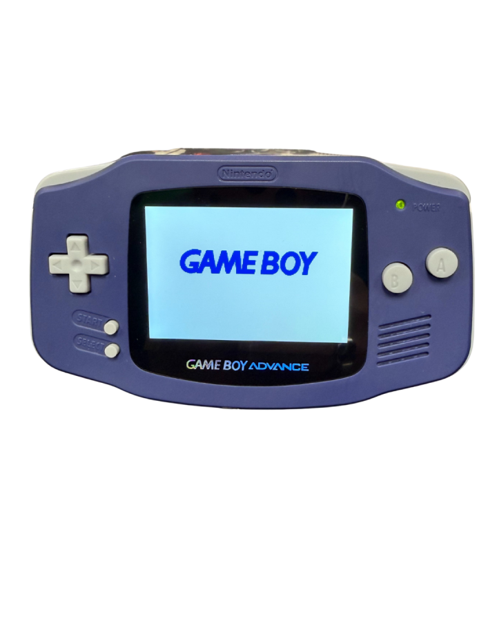 Gameboy Advance System with Purple Reshell and IPS Backlit Screen Mod