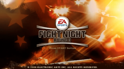 Fight Night Round 3 UMD title screen for PlayStation Portable video game