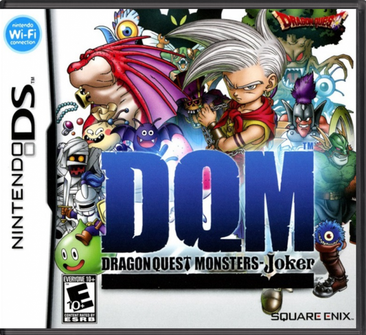 Dragon Quest Monsters Joker cartridge for the Nintendo DS featuring monster collecting RPG gameplay with turn based battles creature synthesis and open island exploration in the Dragon Quest universe cover