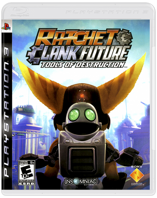 Ratchet & Clank Future: Tools of Destruction cover art for Playstation 3 (PS3) action-adventure video game