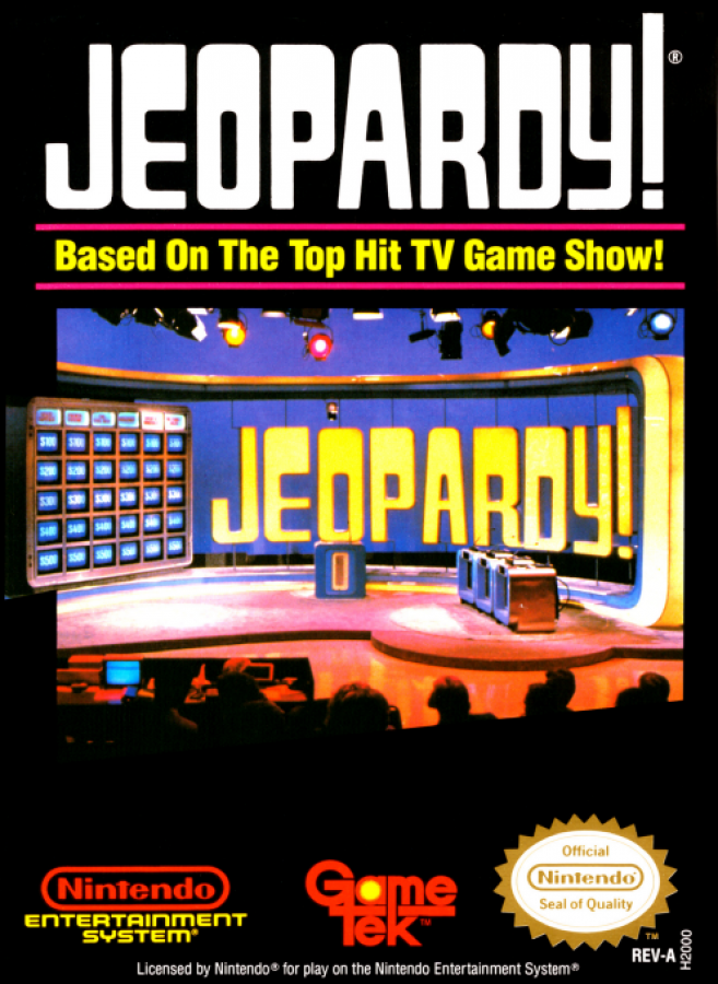 Jeopardy! cover art for Nintendo Entertainment System (NES) retro video game