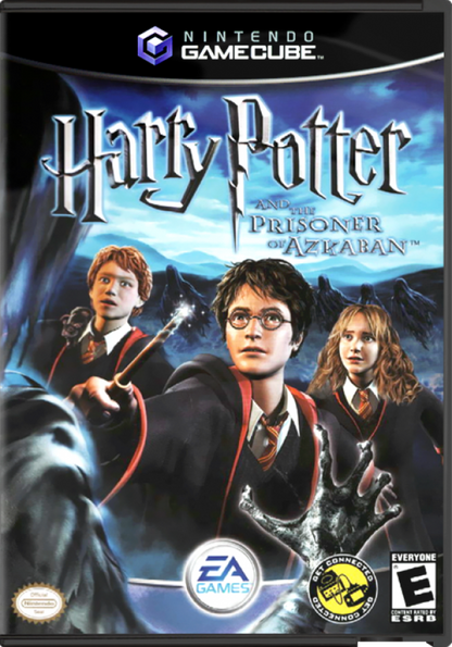 Harry Potter and the Prisoner of Azkaban cover art for GameCube (GC) action-adventure fantasy video game