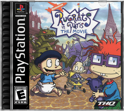 Rugrats in Paris cover art for PlayStation 1 (PS1) family adventure video game