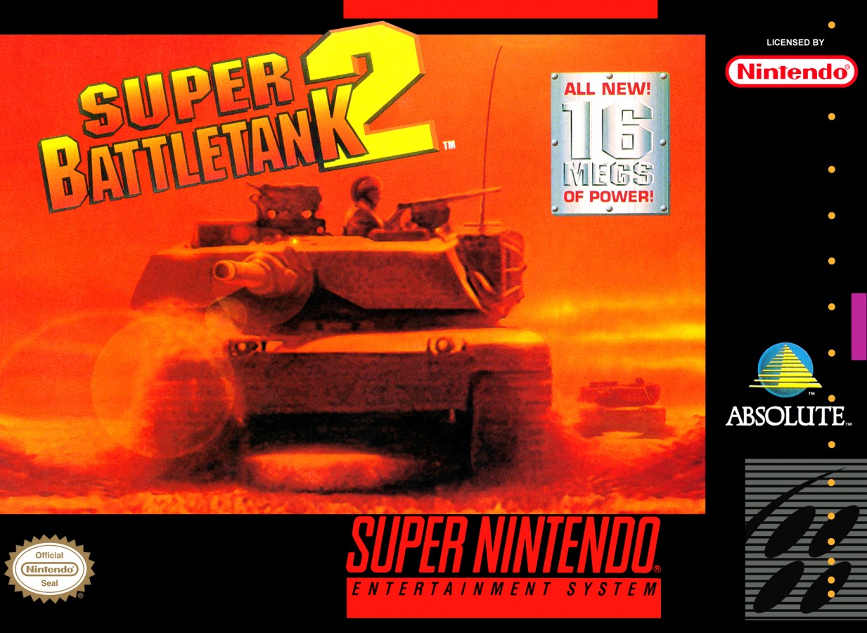 Super Battletank 2 for Super Nintendo Entertainment System with tank combat and military action theme front cover