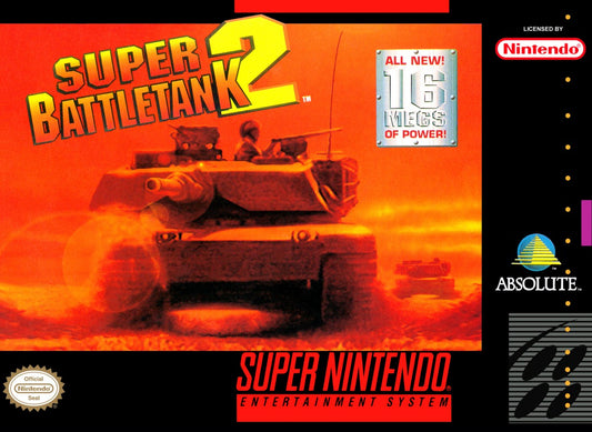 Super Battletank 2 for Super Nintendo Entertainment System with tank combat and military action theme front cover