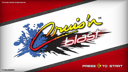 Cruis'n Blast title page for Nintendo Switch (NS) video game 