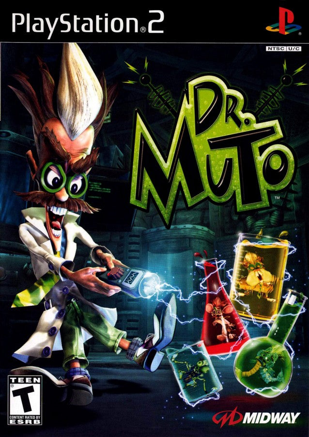 Dr Muto PlayStation 2 retro video game platformer cover art (2002)