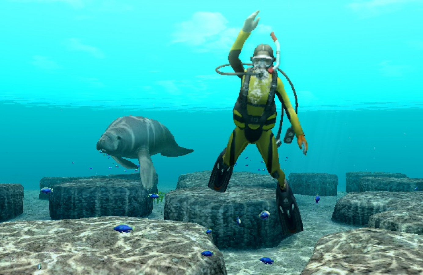 Endless Ocean: Blue World gameplay art for Nintendo Wii (Wii) video game