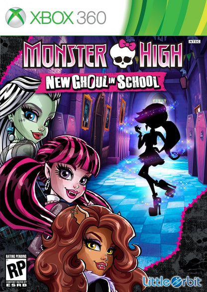 Monster High: New Ghoul in School cover art for Xbox 360 (X360) action-adventure role-playing video game