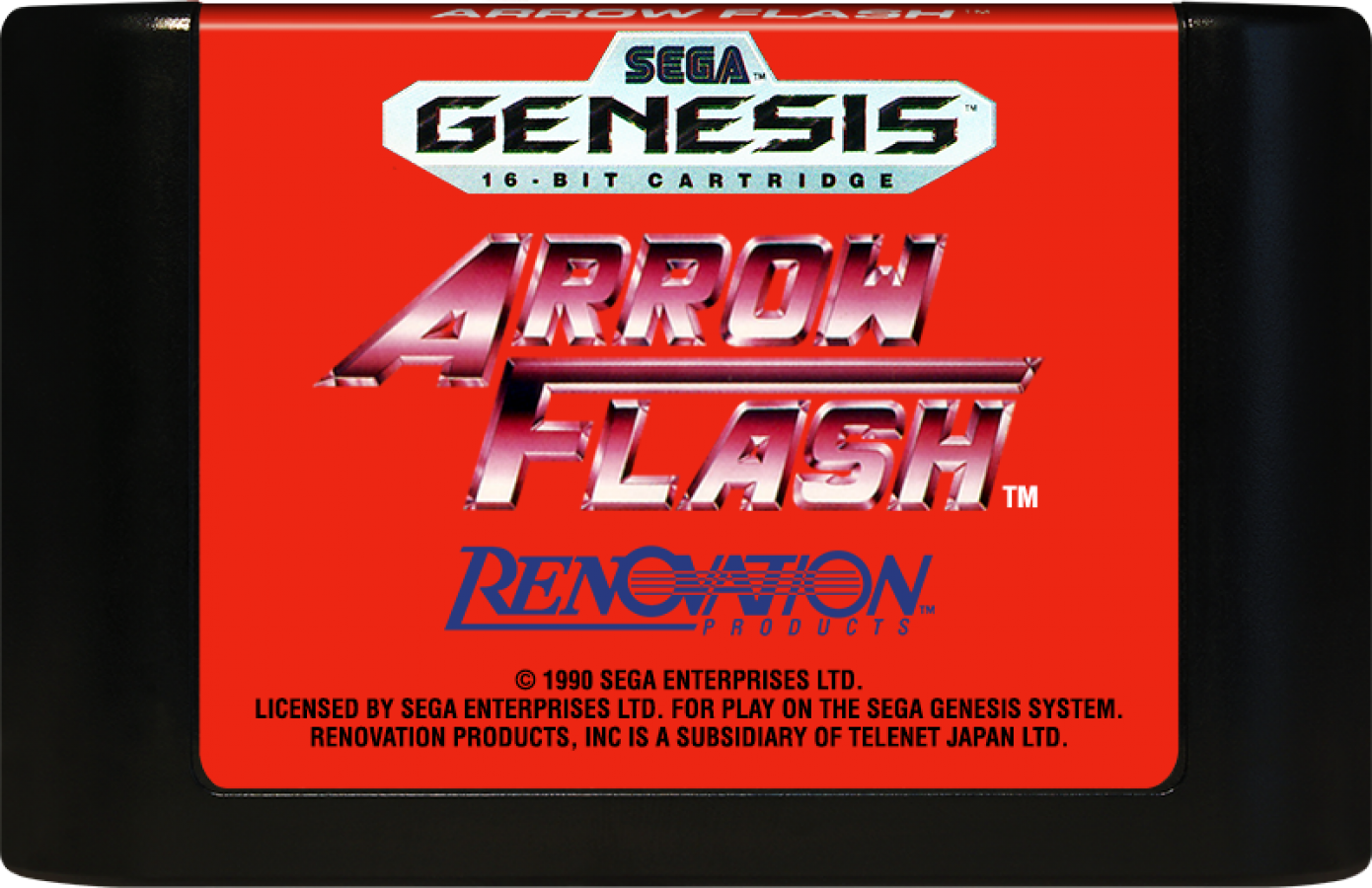 Arrow Flash Sega Genesis GEN for retro video game enthusiasts featuring side scrolling shoot em up gameplay futuristic spacecraft combat powerful weapon upgrades fast paced enemy battles challenging stages sci fi arcade action and collectible gaming appeal cartrdige