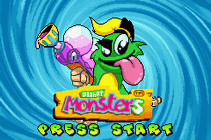 Planet Monsters start menu for Game Boy Advance GBA video game