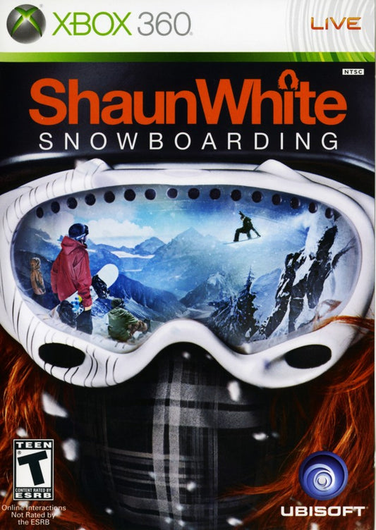 Retro Shaun White Snowboarding Xbox 360 inspired design featuring extreme winter sports aesthetic vintage HD era mountain snowboarding freestyle tricks open world alpine terrain competitive racing adrenaline fueled gameplay nostalgic Ubisoft sports presentation cover art 