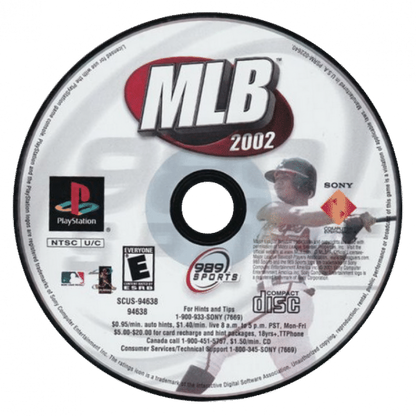 MLB 2002 – PlayStation 1 (PS1) front cover disc art
