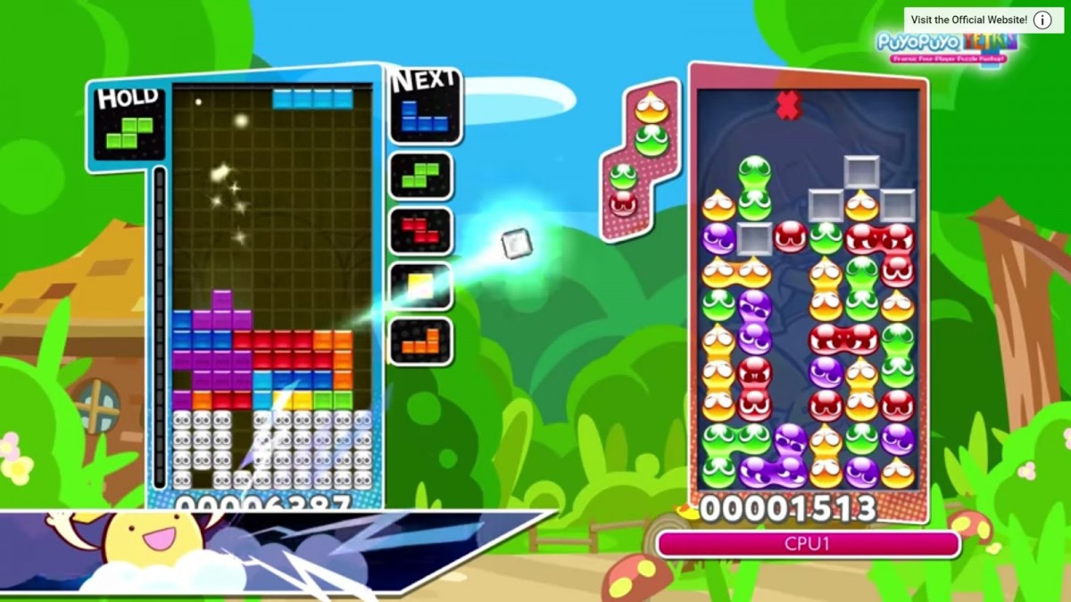 Puyo Puyo Tetris Nintendo Switch game featuring competitive puzzle gameplay combining classic Puyo Puyo and Tetris action gameplay