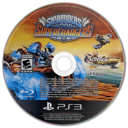 Skylanders: SuperChargers disc art for PlayStation 3 (PS3) video game