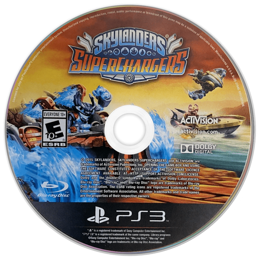 Skylanders: SuperChargers disc art for PlayStation 3 (PS3) video game
