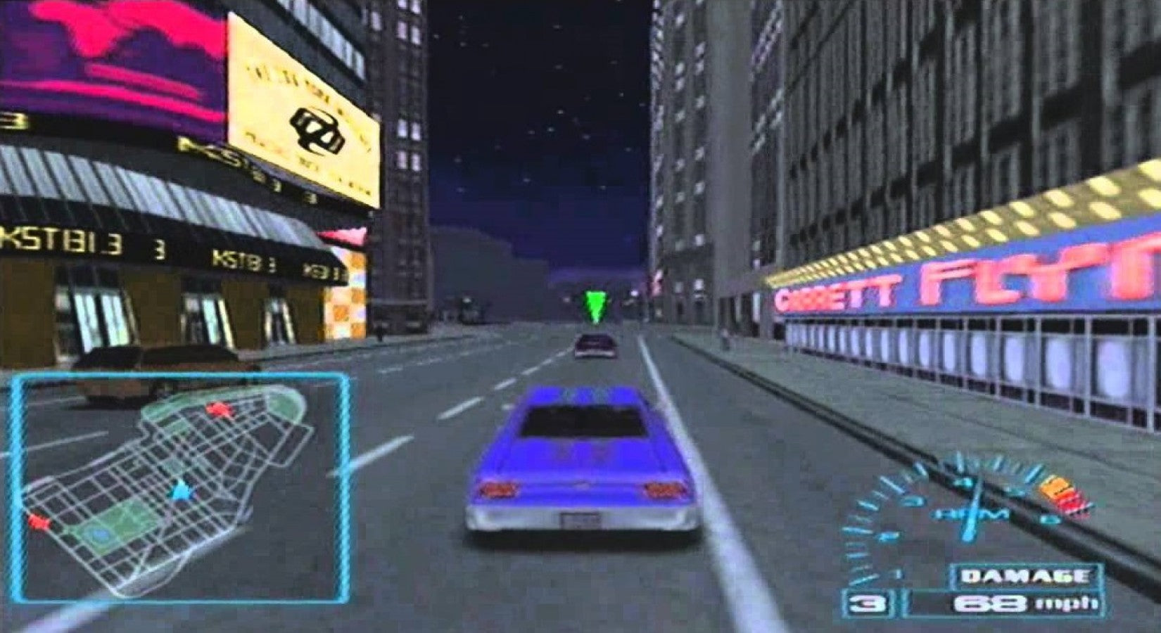 Midnight Club Street Racing gameplay PlayStation 2 (PS2) featuring underground street racing through New York and London with customizable cars and fast arcade action.