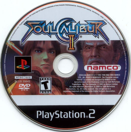 SoulCalibur II PlayStation 2 retro video game fighting game disc (2003)