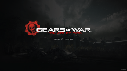 Gears of War [Ultimate Edition] start screen for Xbox One (XONE) remastered third-person shooter video game