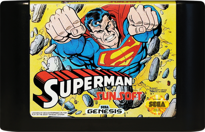 Superman cartidge for Sega Genesis (GEN) video game
