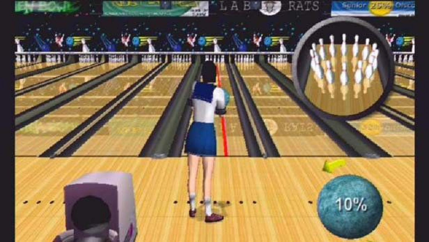 Strike Force Bowling – PlayStation 2 (PS2) video game gameplay, sports bowling simulation.