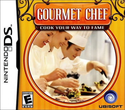 Gourmet Chef Cook Your Way to Fame for Nintendo DS cooking simulation game featuring recipe preparation time management kitchen challenges stylus based controls and a career driven culinary gameplay experience cover