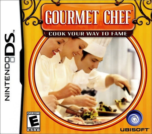 Gourmet Chef Cook Your Way to Fame for Nintendo DS cooking simulation game featuring recipe preparation time management kitchen challenges stylus based controls and a career driven culinary gameplay experience cover