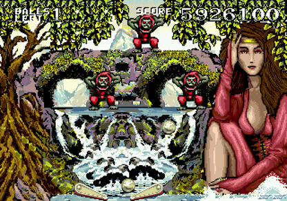 Dragons Revenge retro Sega Genesis video game featuring fantasy pinball gameplay, arcade style action, monster themed tables and classic Genesis entertainment - gameplay