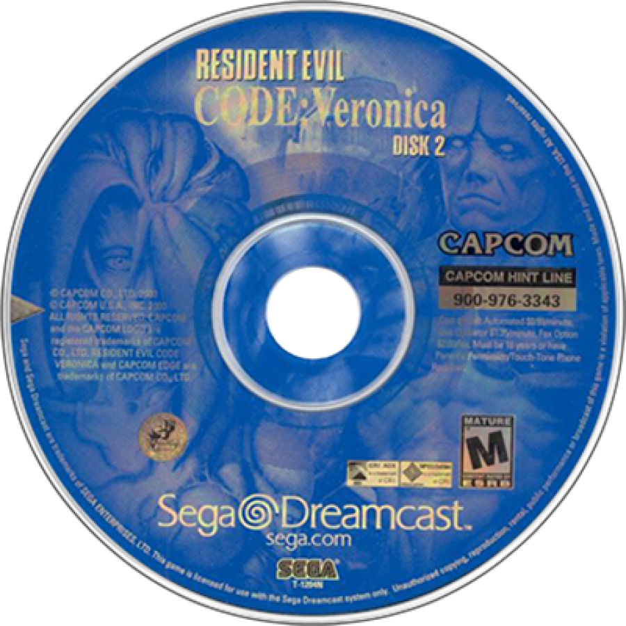 Resident Evil: CODE Veronica disc 2 art for Sega Dreamcast (DC) video game